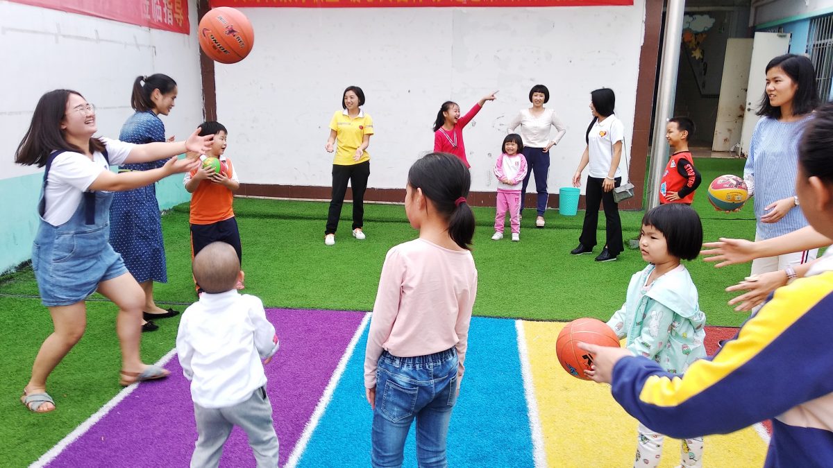 SHenzhen Team help out at a school